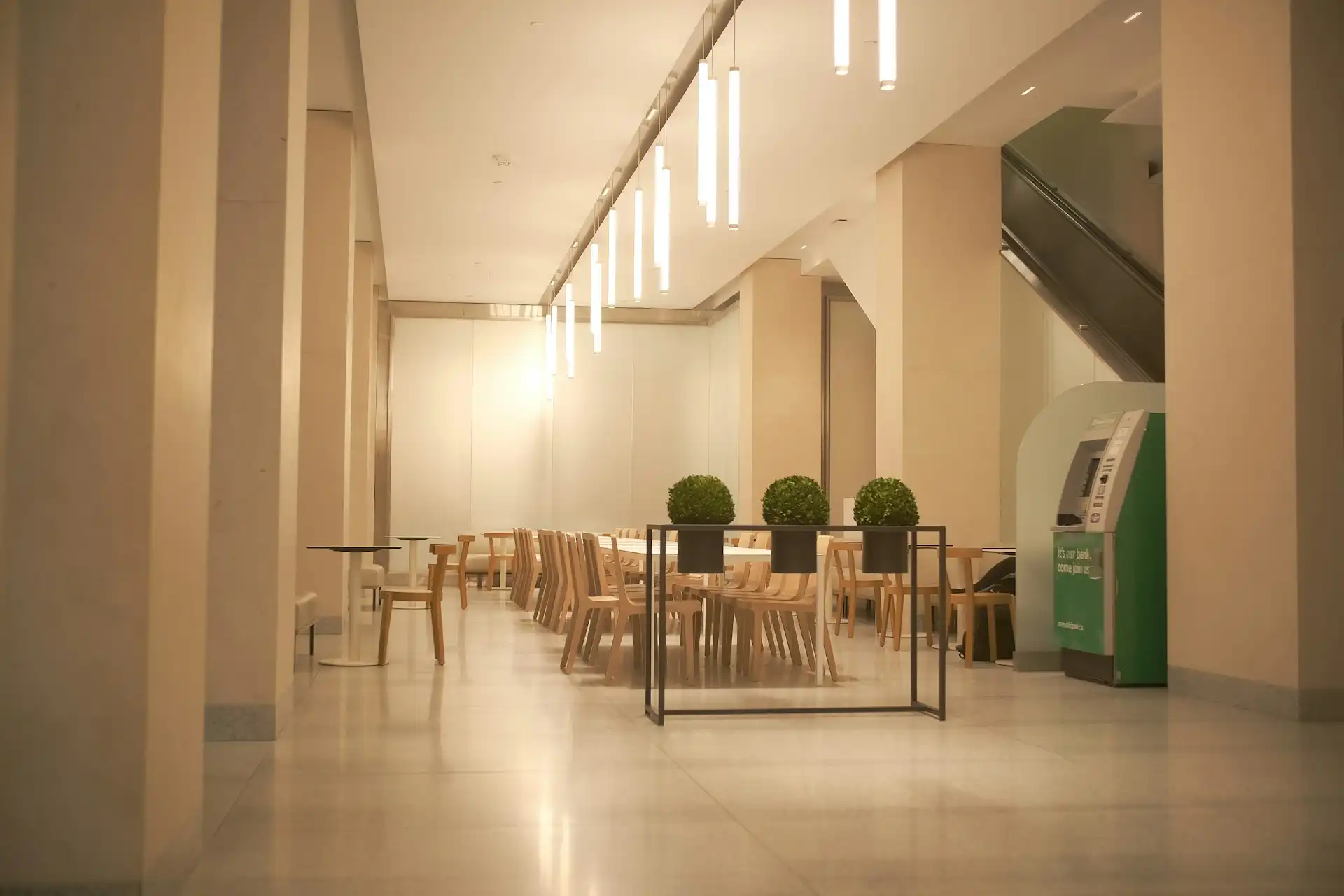 contemporary business hall with open layout