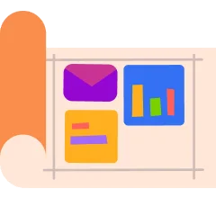 Illustration of a schedule laid out on a calendar