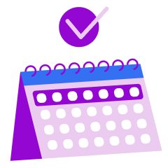 Calendar illustration for the Start plan