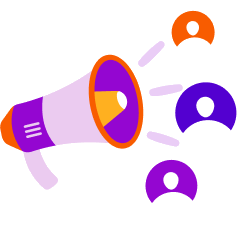 Megaphone illustration for the Grow plan