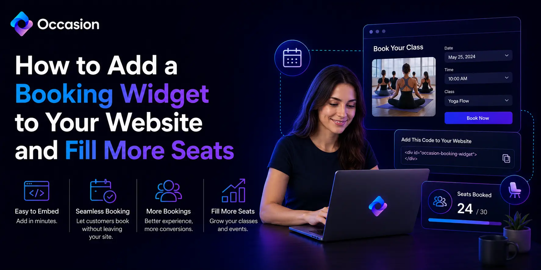 Online booking system for classes and events