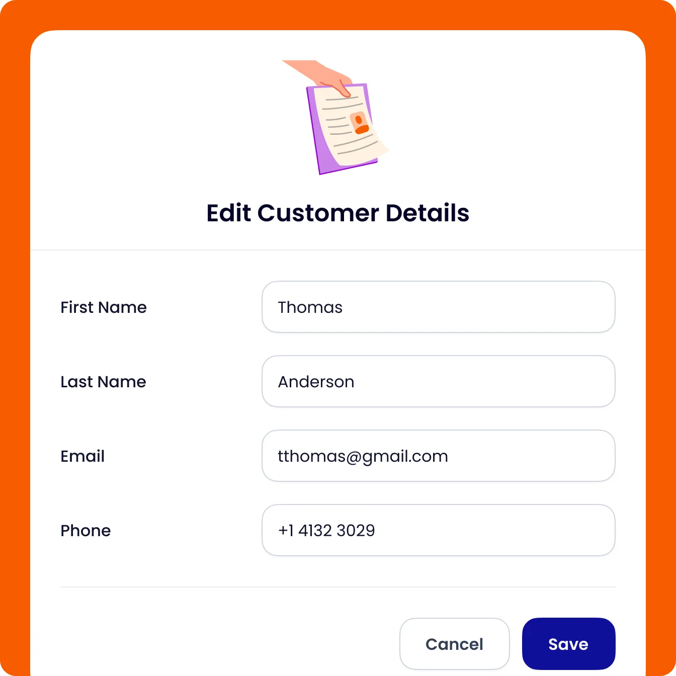 Occasion interface panel