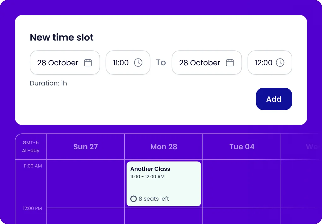 Occasion interface panel