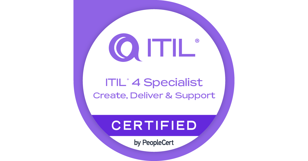 ITIL v4 - Create, Deliver and Support