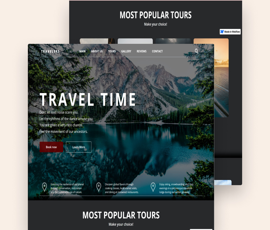A mockup of a project