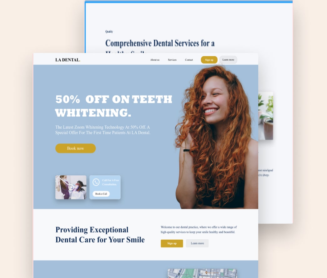 A mockup of a project