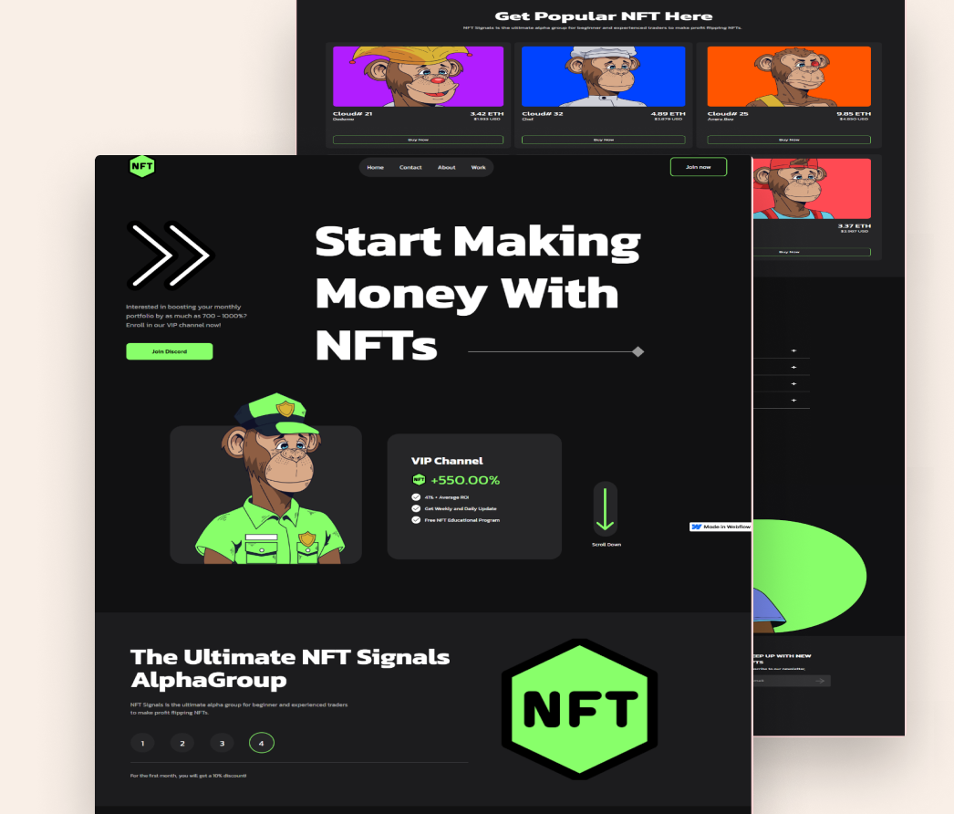 A mockup of a project