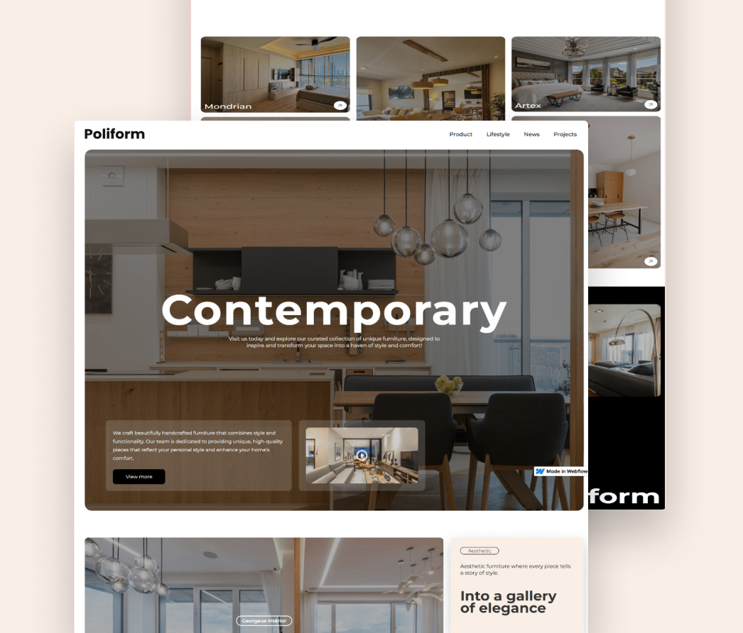 A mockup of a project