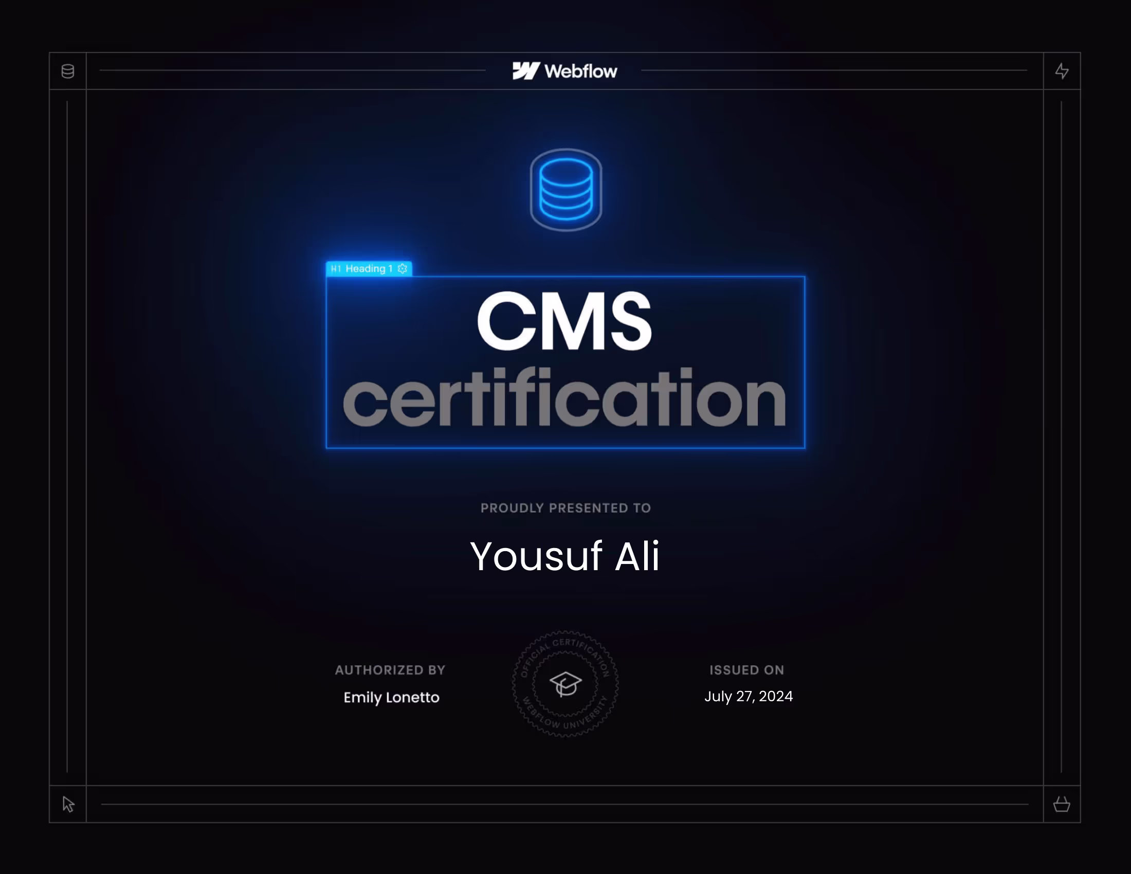 webflow cms - yousuf, webflow developer
