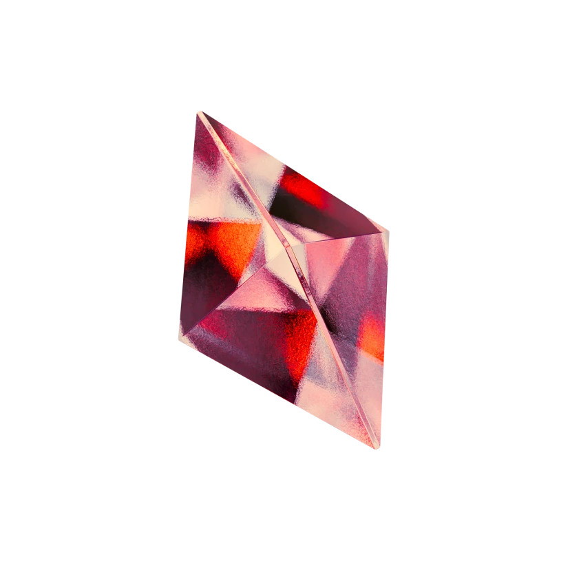 red crystal particle