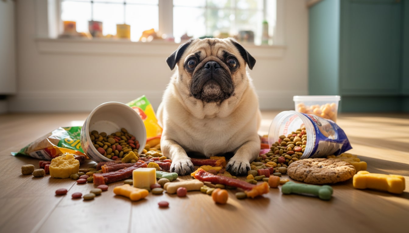 Pug com fome toda hora: comportamento, gula ou alimentação inadequada? — Ansiedade, tédio e busca por atenção