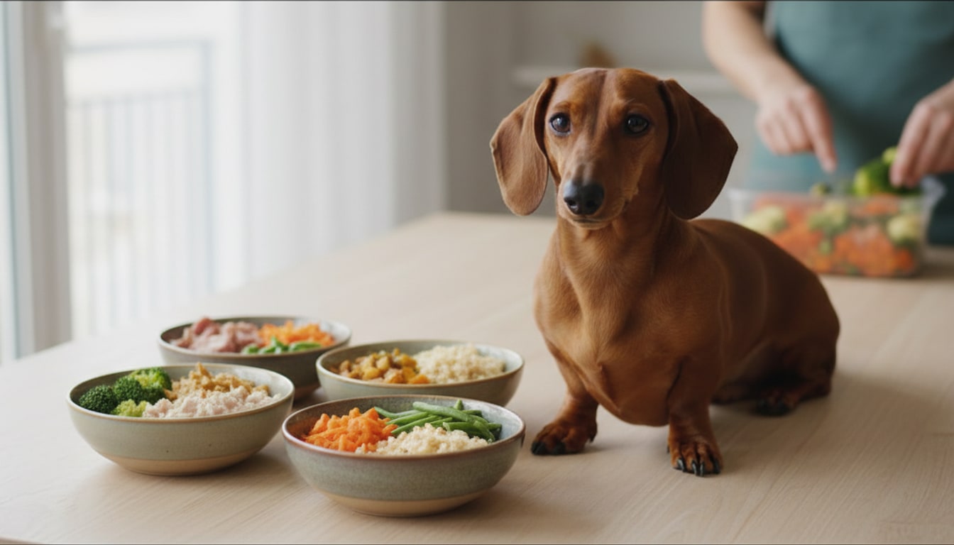 Dachshund: por que o cuidado com a alimentação é essencial para proteger a coluna — Refeições naturais porcionadas como aliadas do controle alimentar