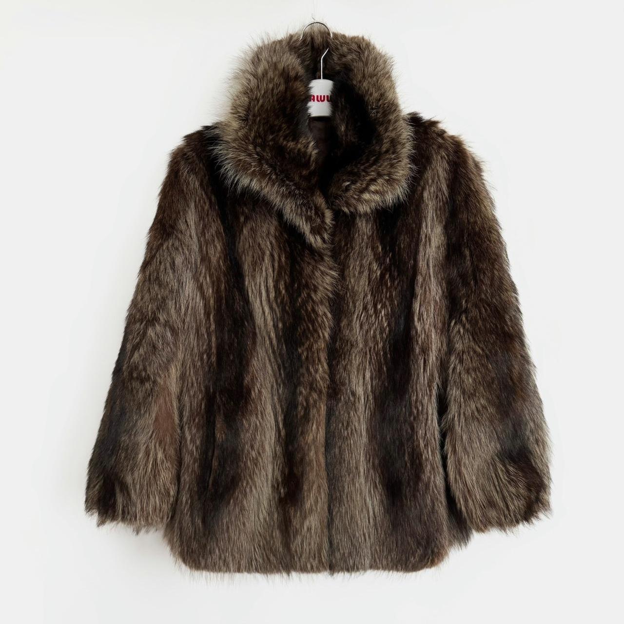 no name raccoon fur coat