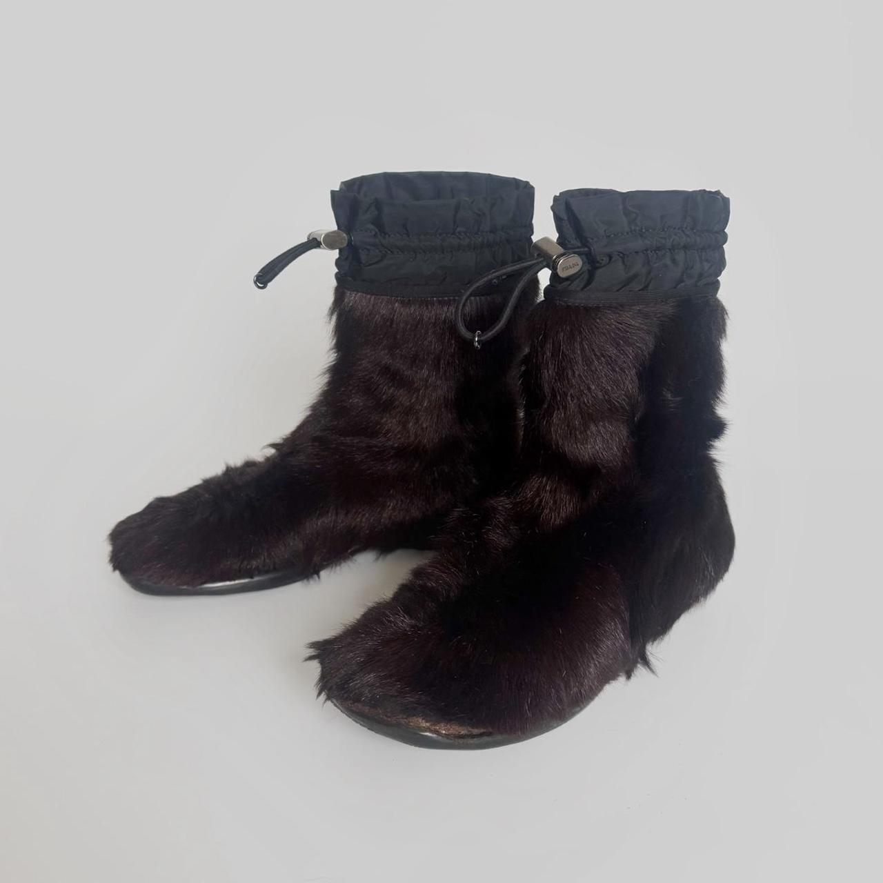 prada f/w 1999 fur boots