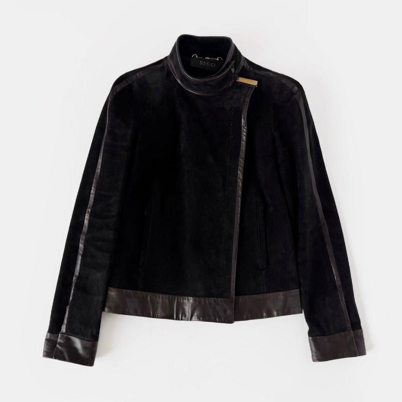 gucci 00s leather jacket