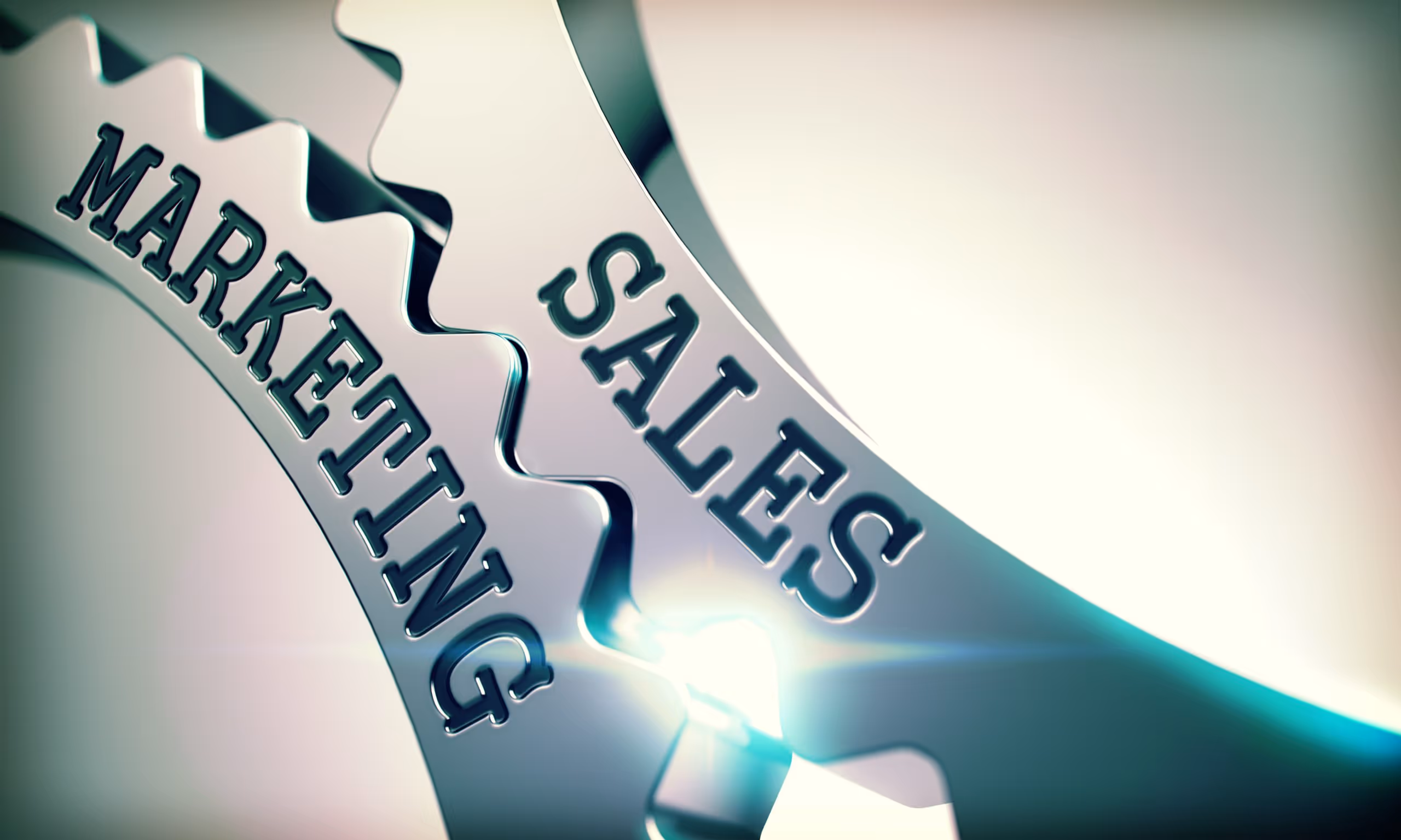 Sales Marketing - Message on the Mechanism of Metallic Gears. 3D