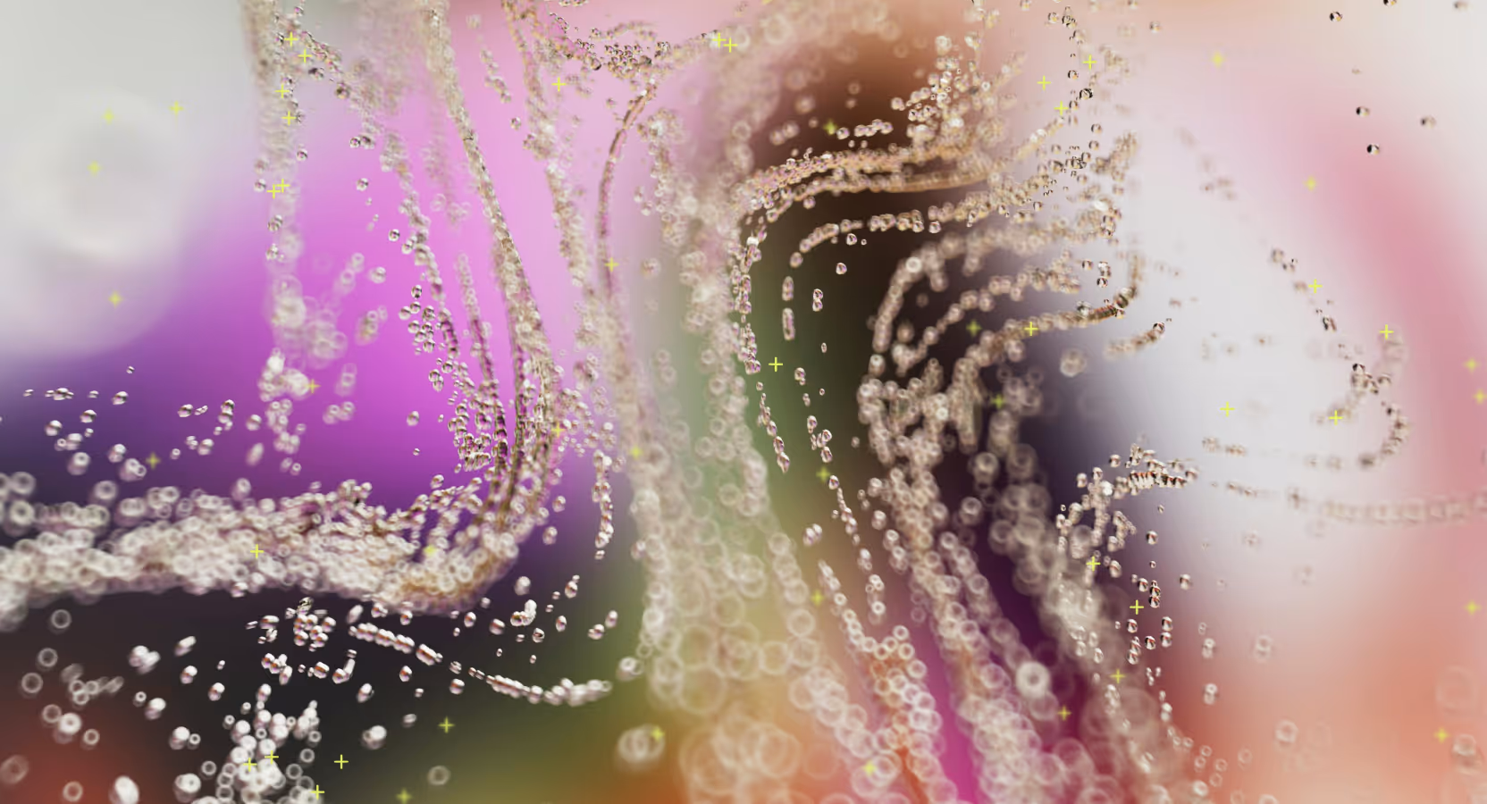 Abstract visualization of data nodes and connections with vibrant purple, green, and orange colors, symbolizing the complex network of healthcare information systems that may require HIPAA compliance.