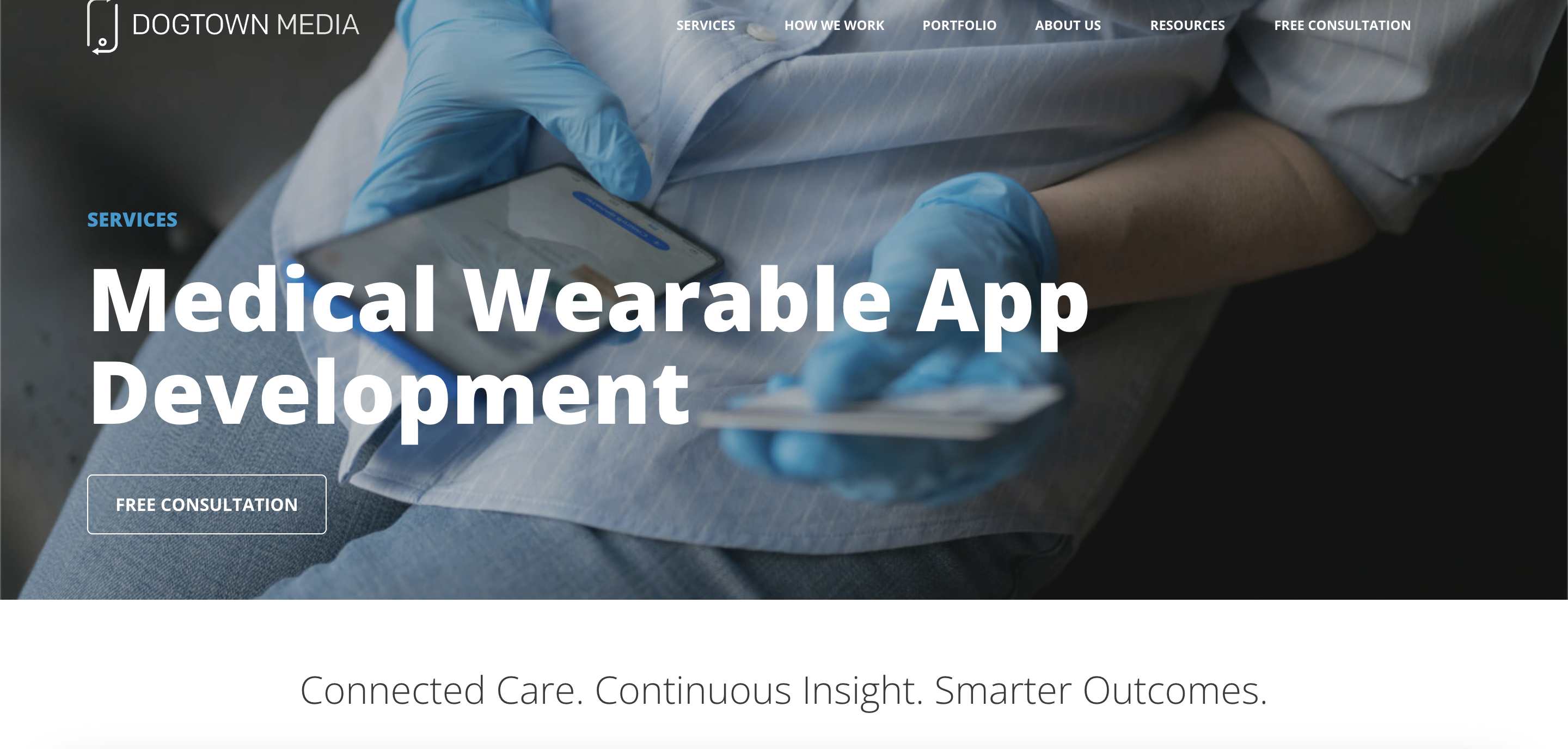 Dogtown Media medical wearable app development screenshot