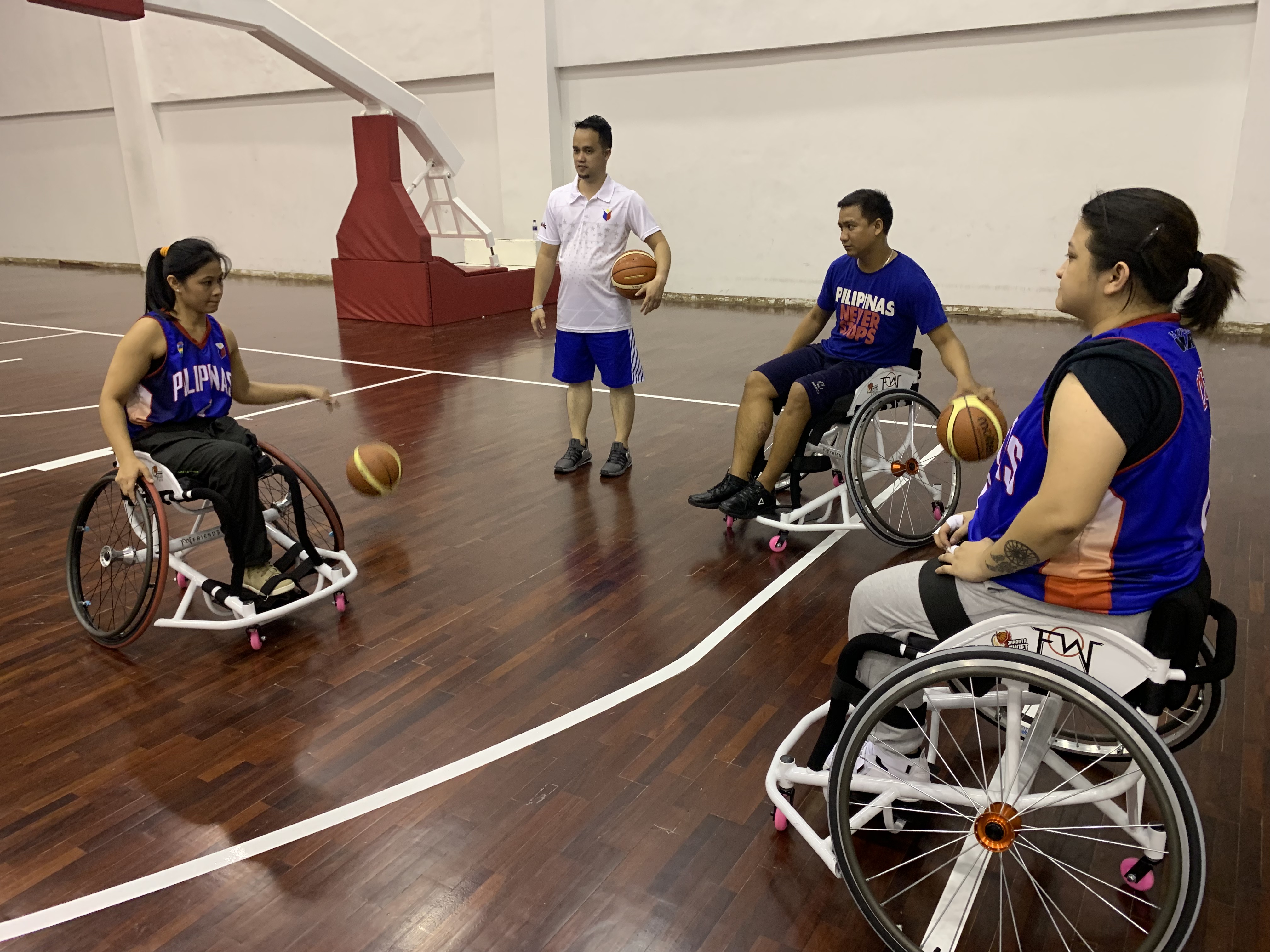 Coaching alongside the women's enjoy the IWBF Asia Oceania's Second Women's Development Camp 2019