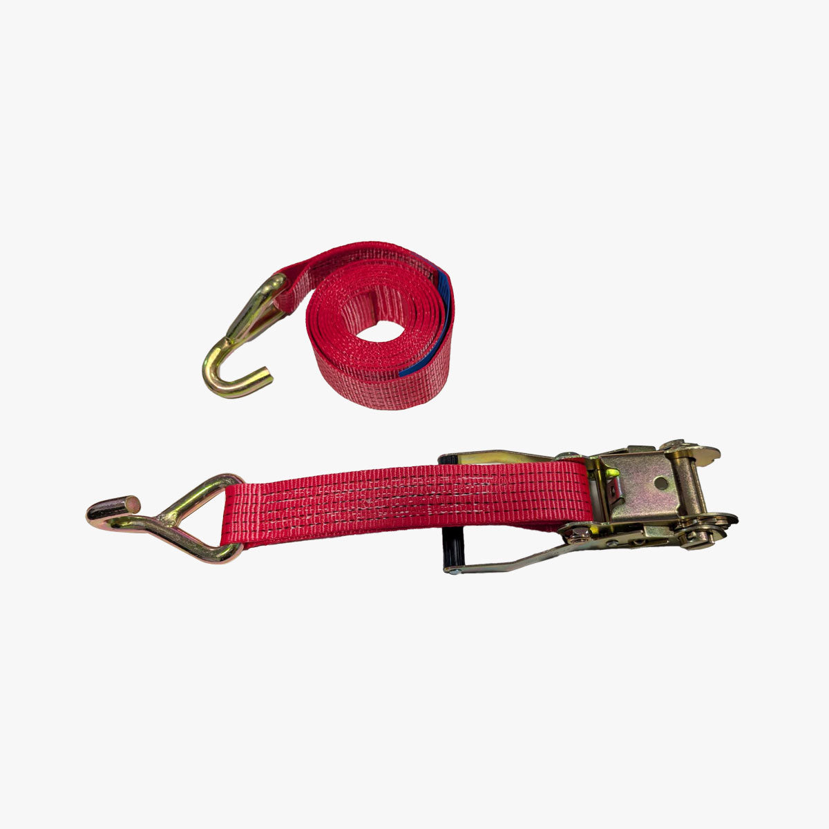 5T 50mm Red Ratchet Strap with Claw Hook