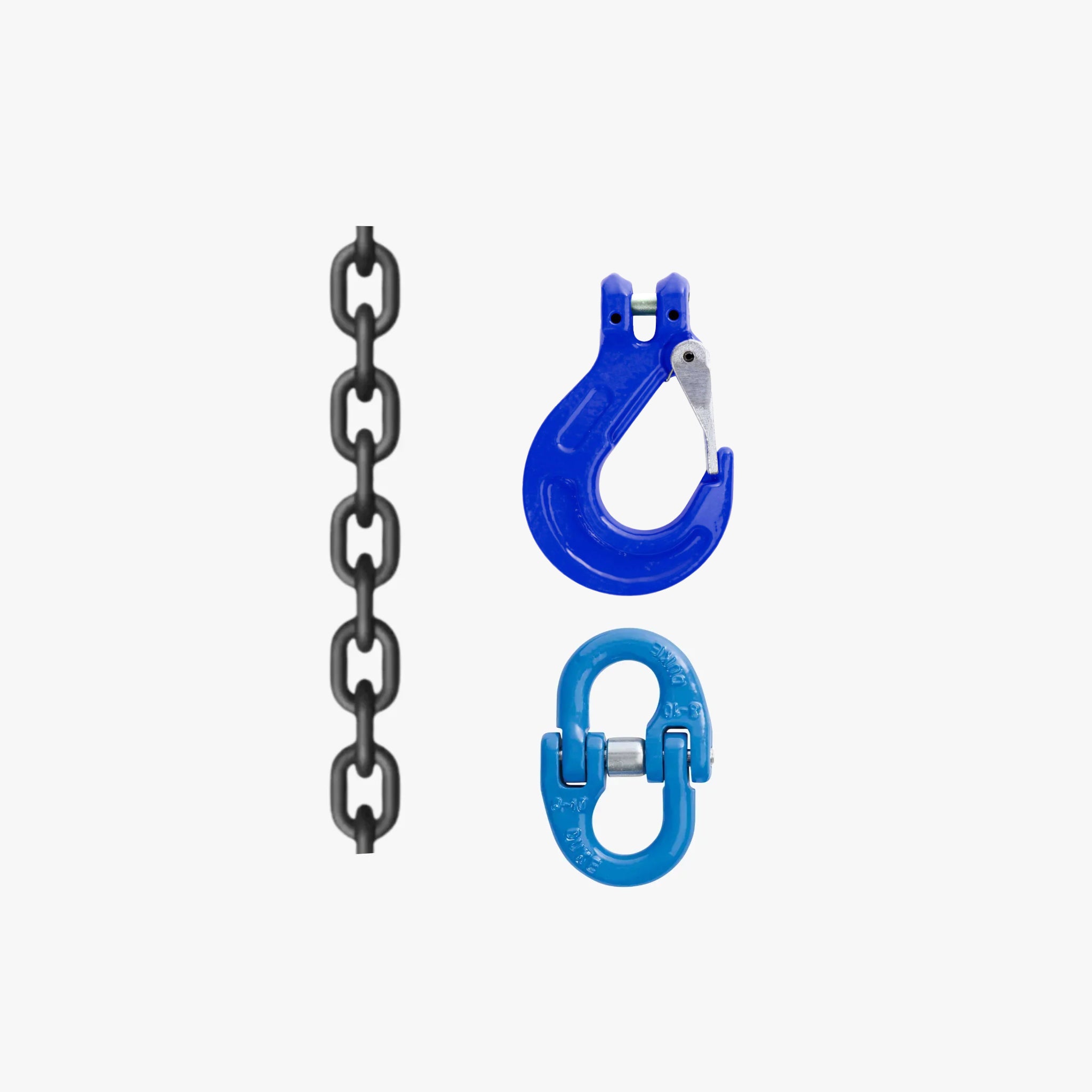 Grade 100 8mm Lashing Chain with Single Clevis Sling Hook (with Latch)