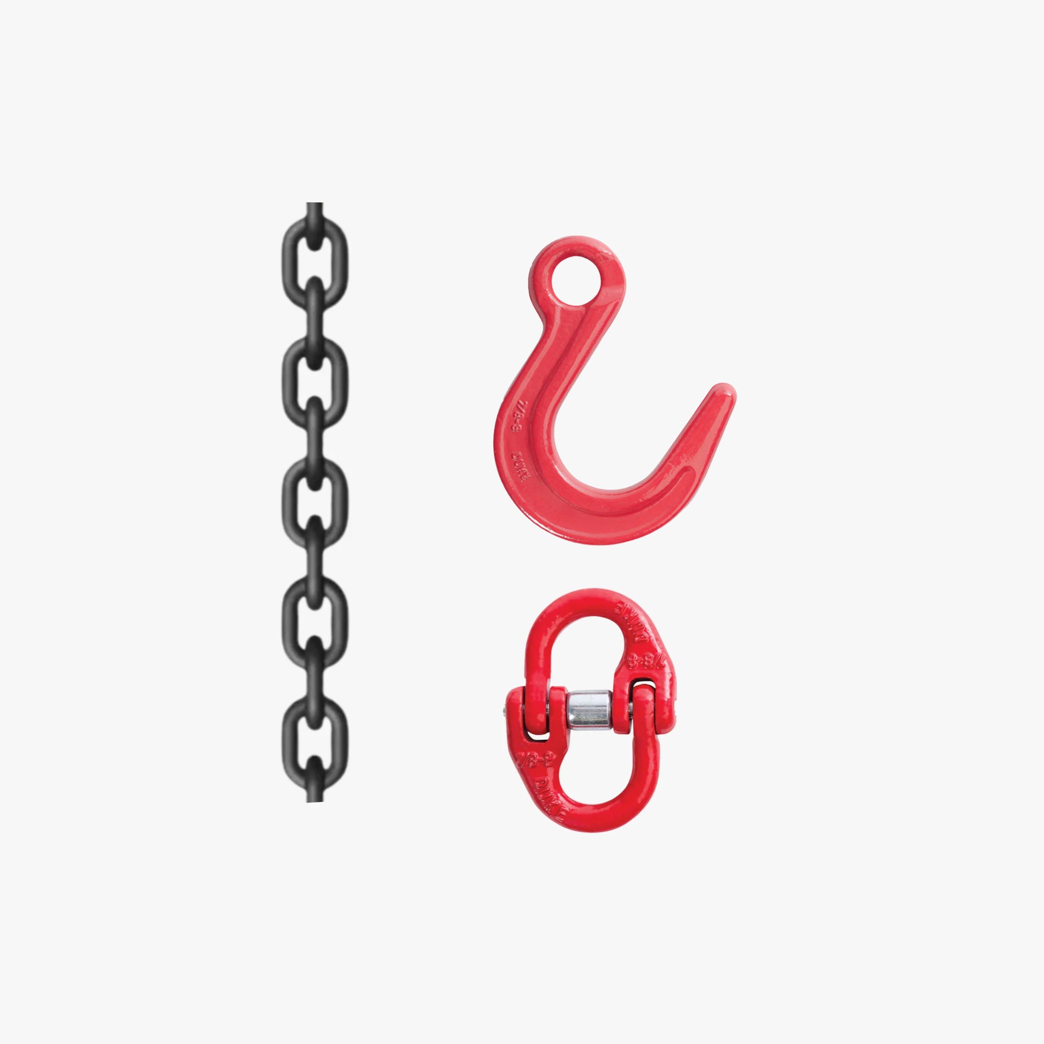 Grade 80 10mm Lashing Chain with Single Eye Foundry Hook