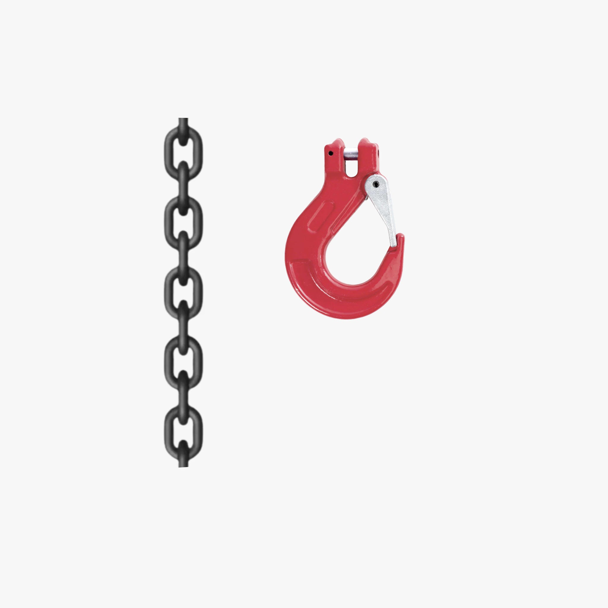 Grade 80 10mm Lashing Chain with Single Clevis Sling Hooks (with Latch)