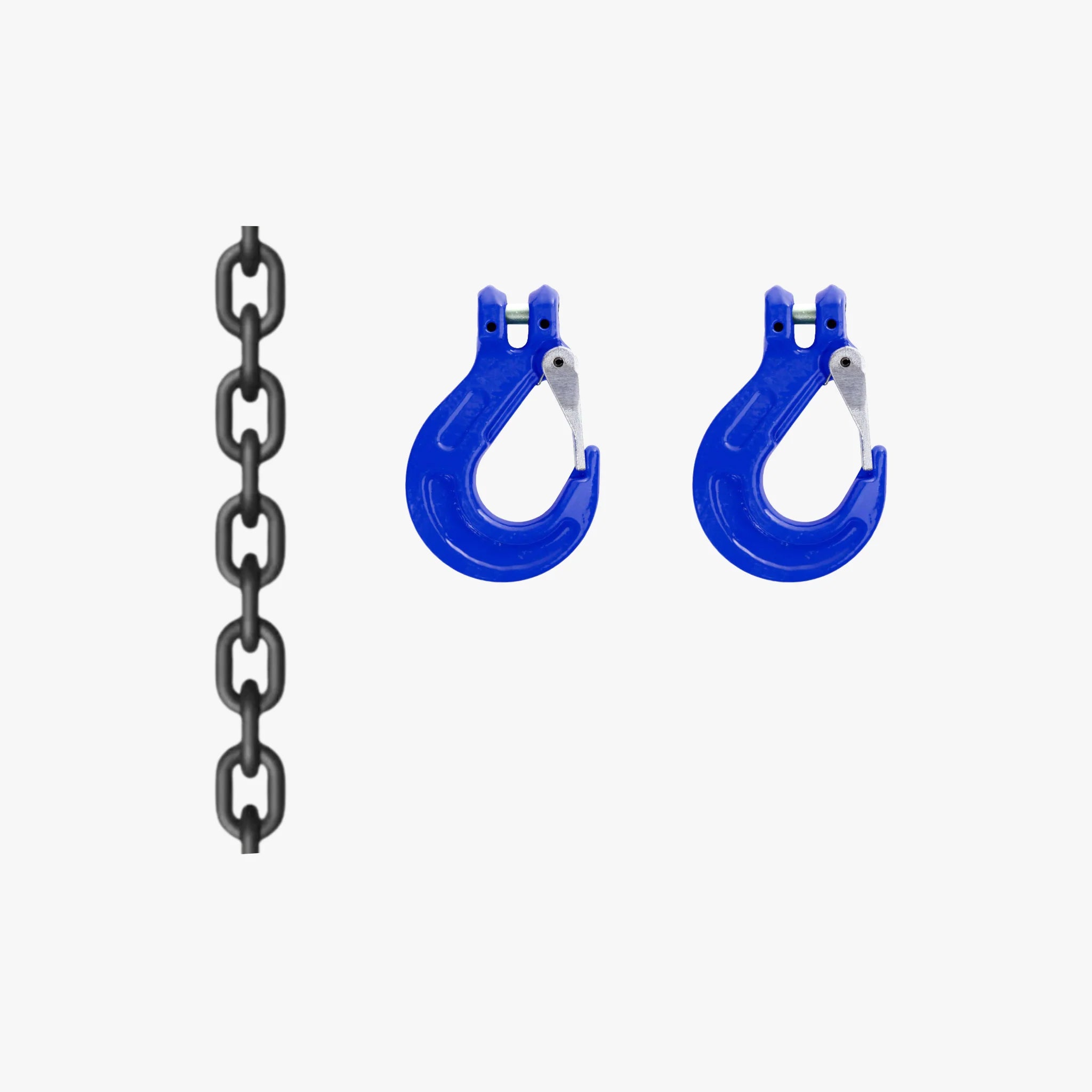 Grade 100 13mm Lashing Chain with Double Clevis Sling Hooks (with Latch)