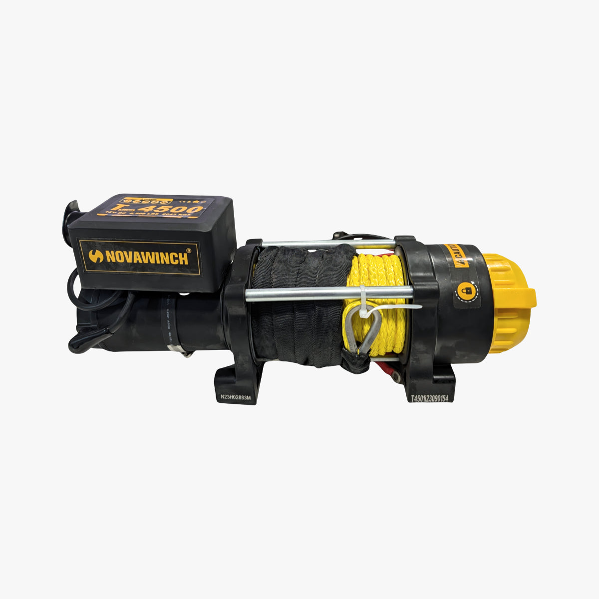 12V 4500lb Small Frame Electric ATV Winch with Synthetic Rope & Remote - NVT4500