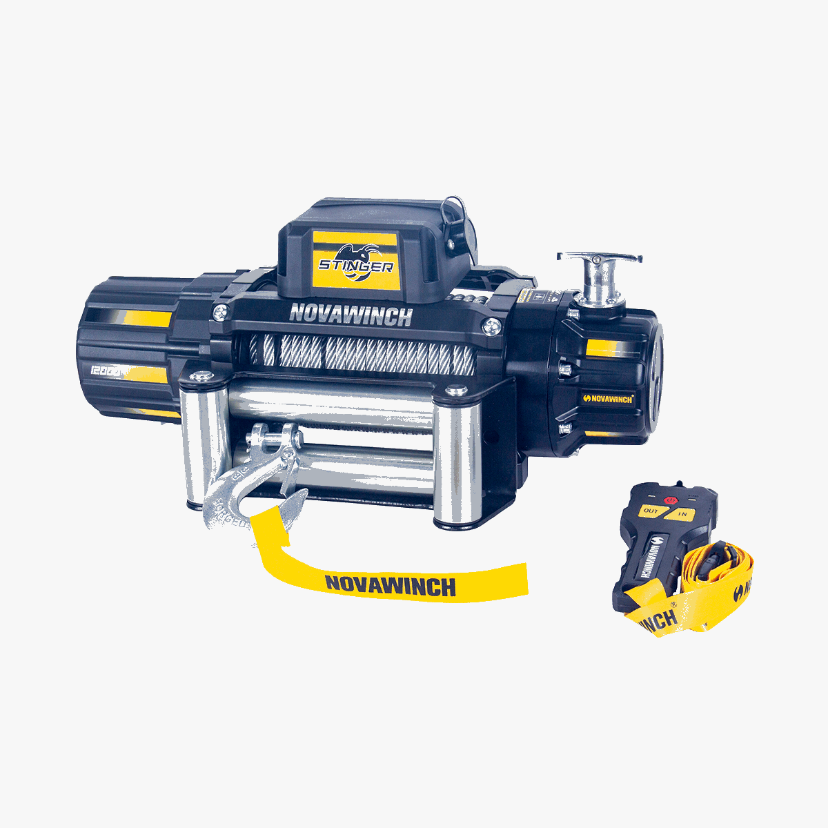 12V 12000lb Electric Winch with Wire Rope & Wireless Remote - Stinger12000