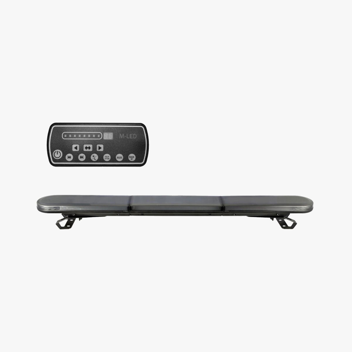 M-LED Ultra-Thin Amber Light Bar with Traffic Advisor and 27 Flash Patterns