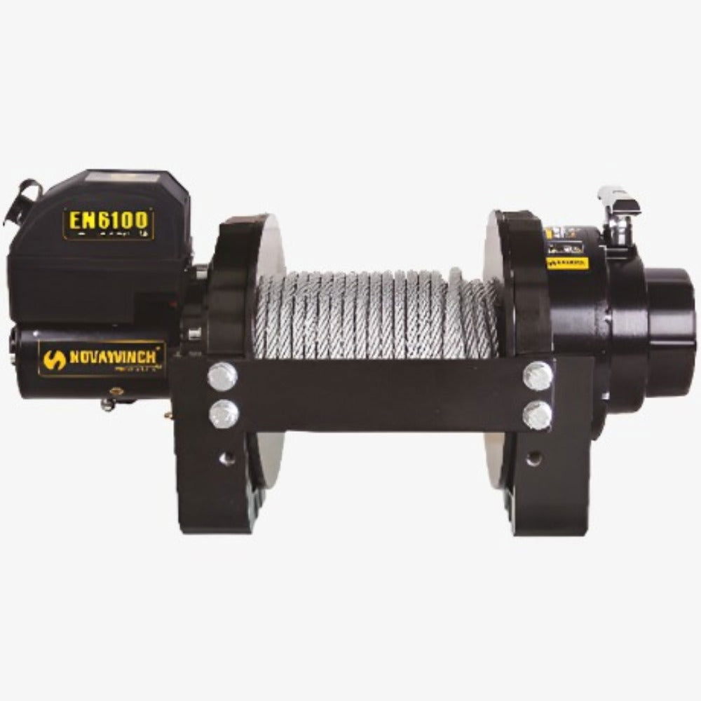 6,100kg/13,500lb 24V EN Rated Electric Winch With Wire Rope & Wired Remote Control