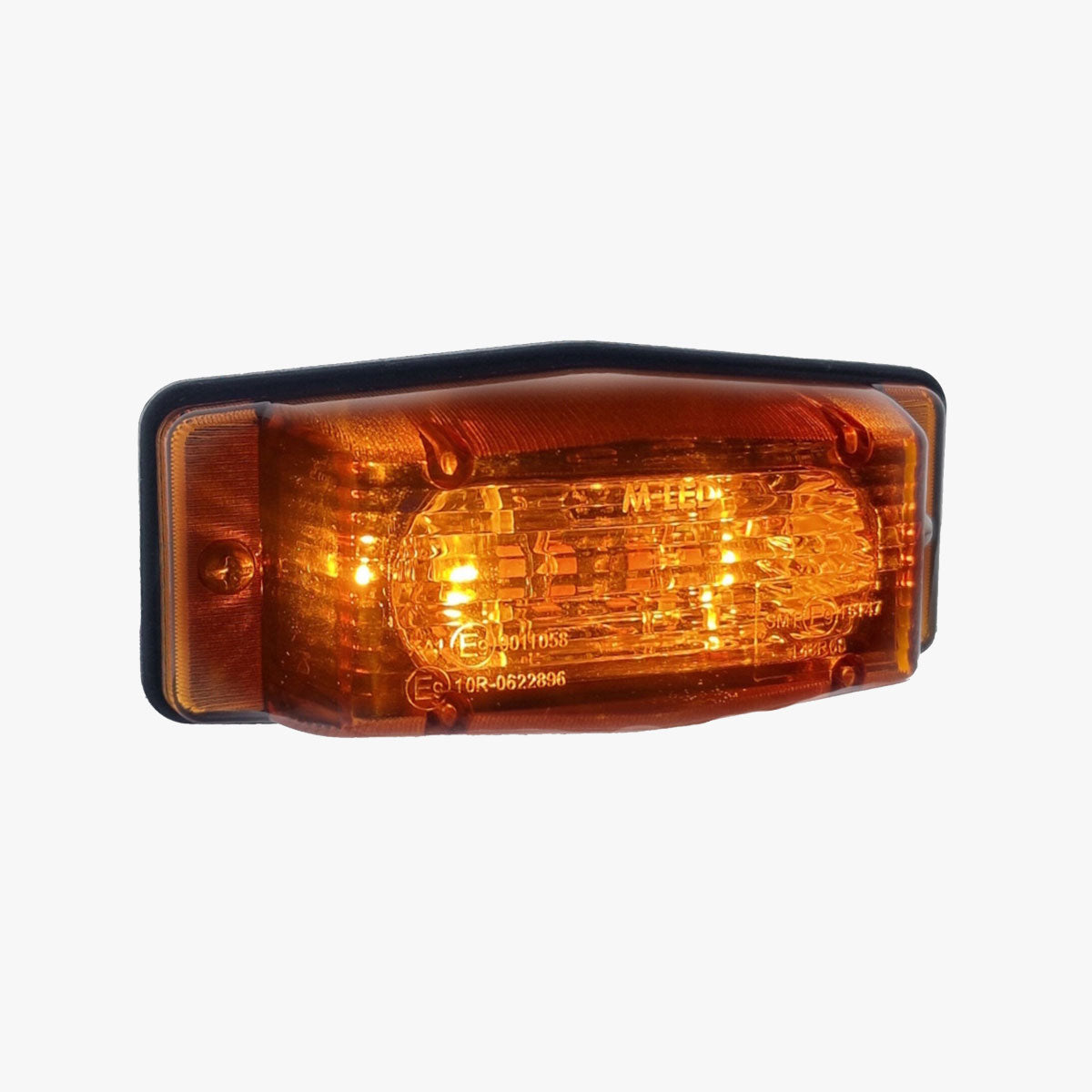 10-30V M-LED Double Burner Side Marker Light with Amber Lens - Classic Style