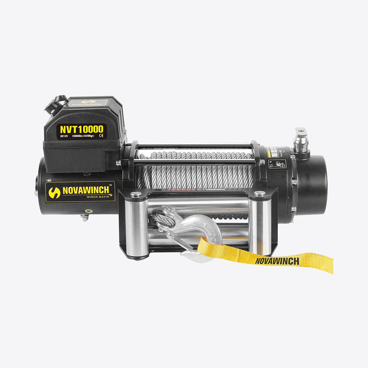 12V 10000lb Middle Frame Electric Winch with Wire Rope & Remote - NV1T10000