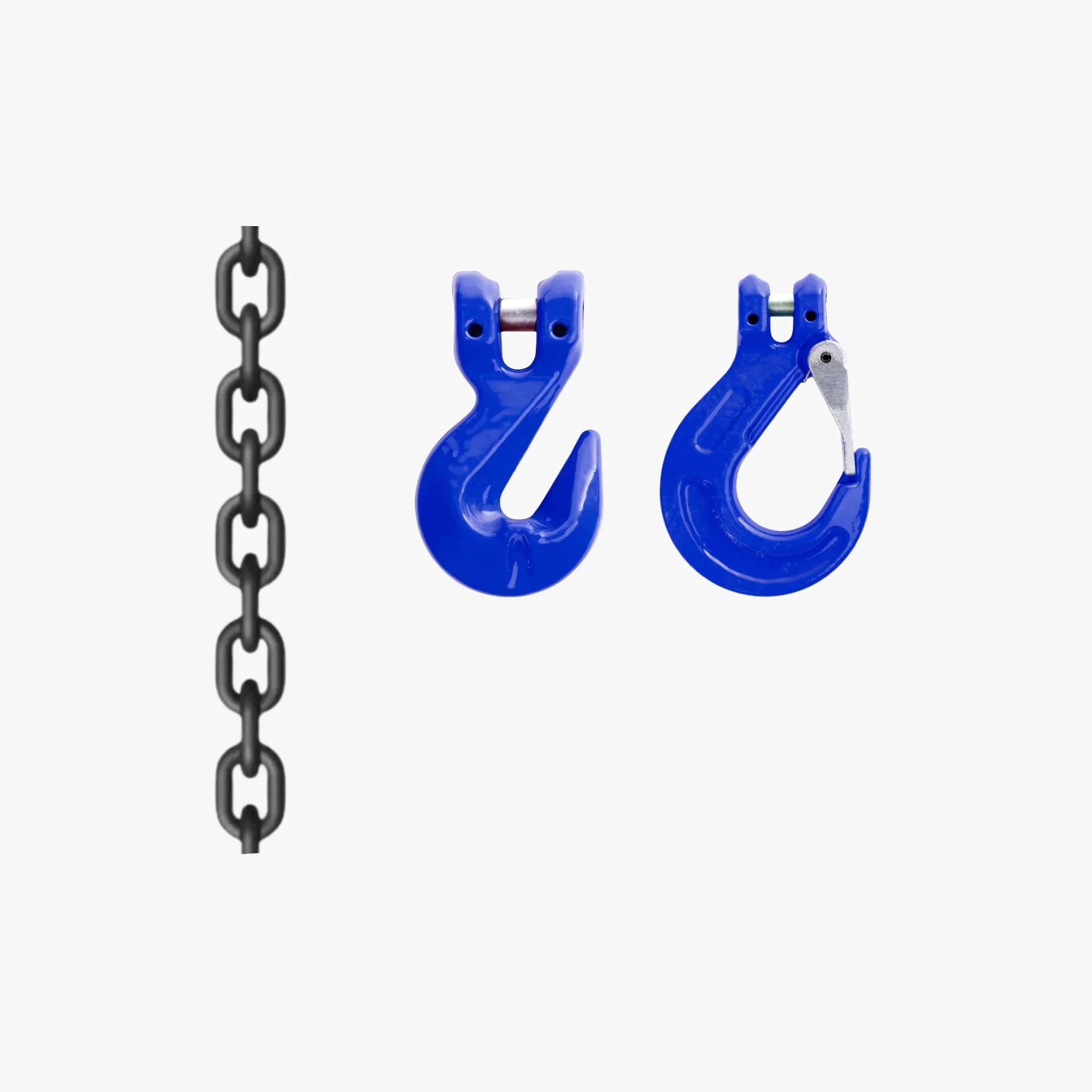 Grade 100 8mm Lashing Chain with Clevis Grab Hook and Sling Hook