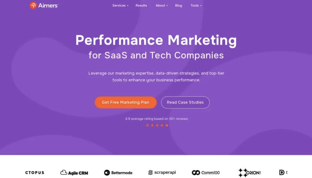SaaS Digital Marketing Agencies - Aimers