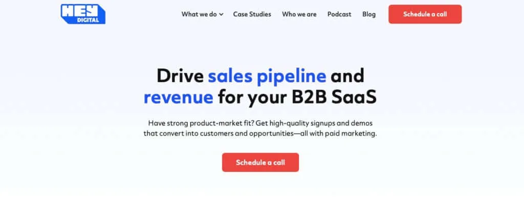 SaaS Digital Marketing Agencies - Hey Digital