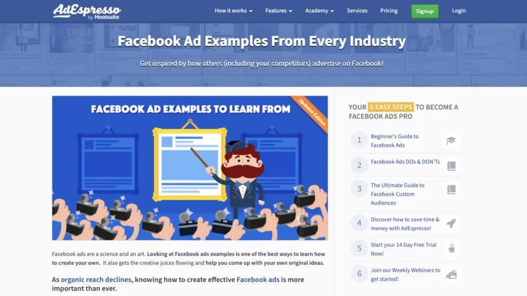Tool To Make Your SaaS Ad Campaigns More Profitable - Facebook Ads Gallery from AdEspresso