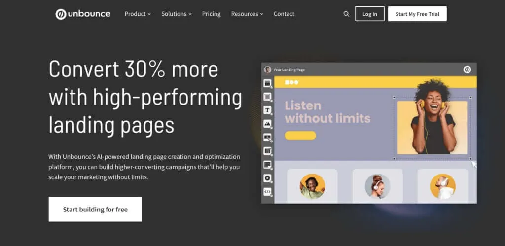Landing Page Tools & Builders To Boost Your Conversions - Unbounce