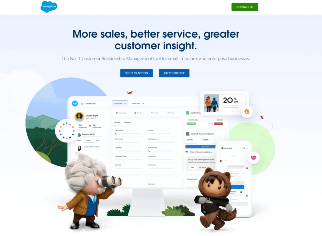 saas landing page