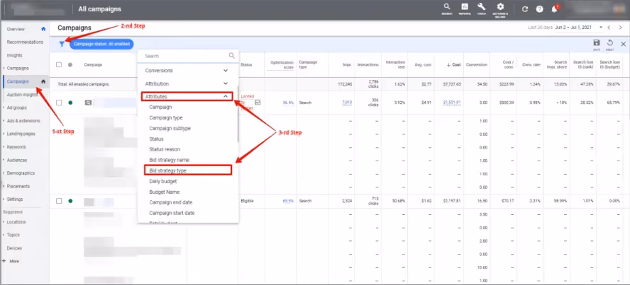 Mistake 2: Active Automated Bidding Strategy Within Sufficient Number of Conversions
