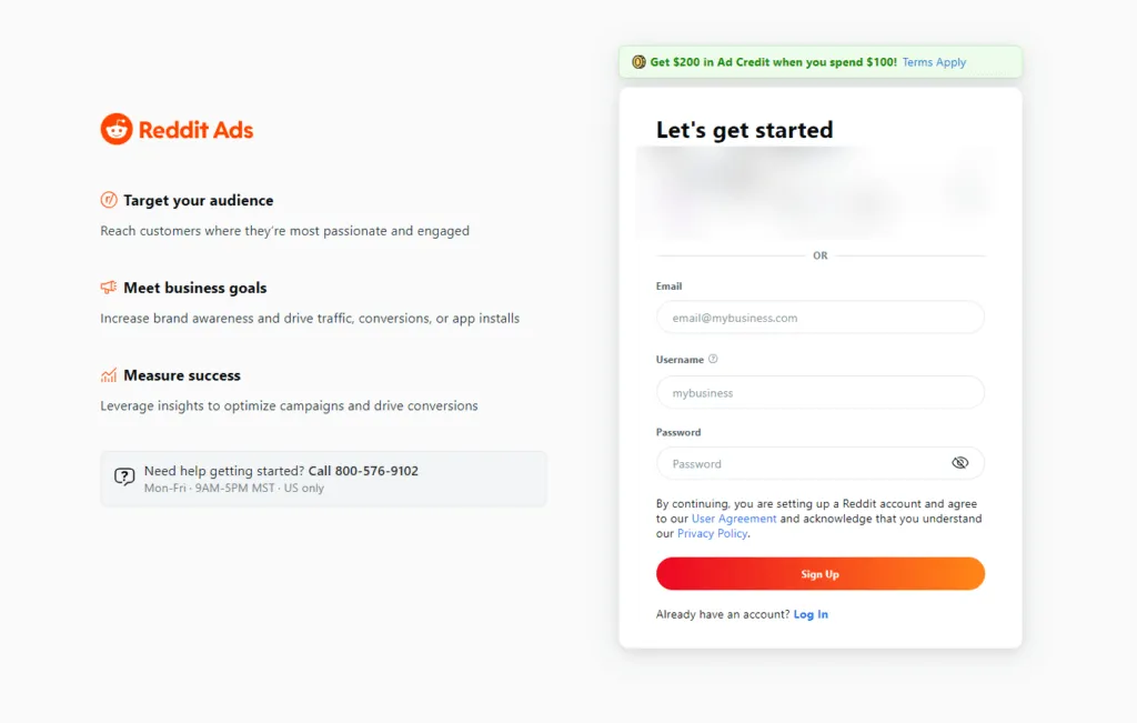 Reddit Ads - Main Pa