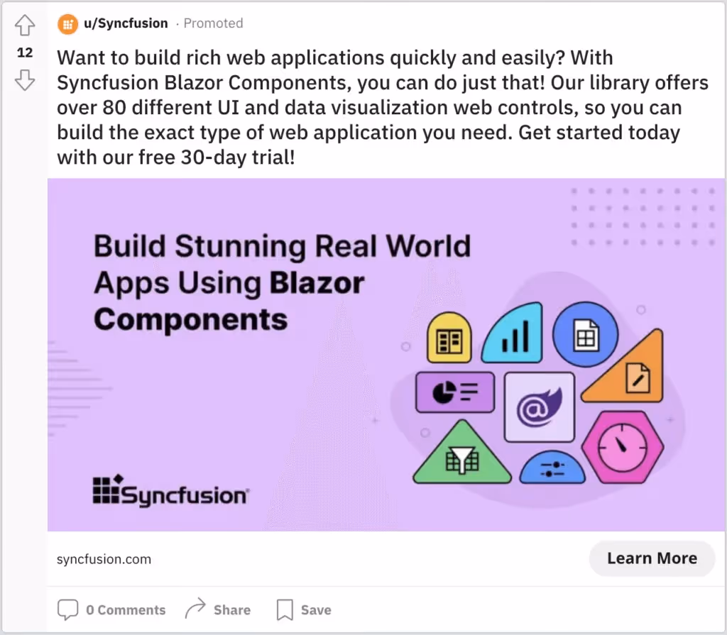 Reddit Ads Example