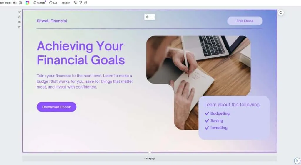 Landing Page Builder - Canva