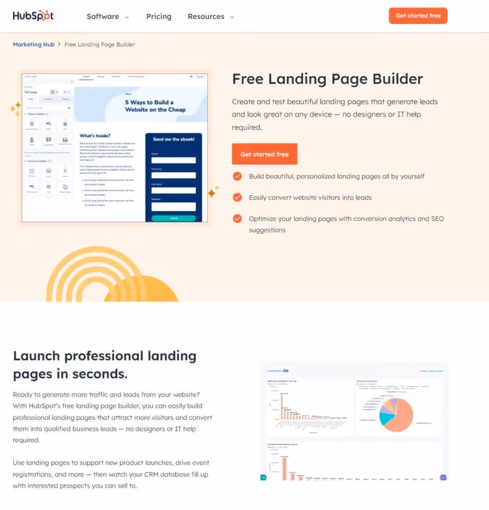 Landing Page Builder - HubSpot