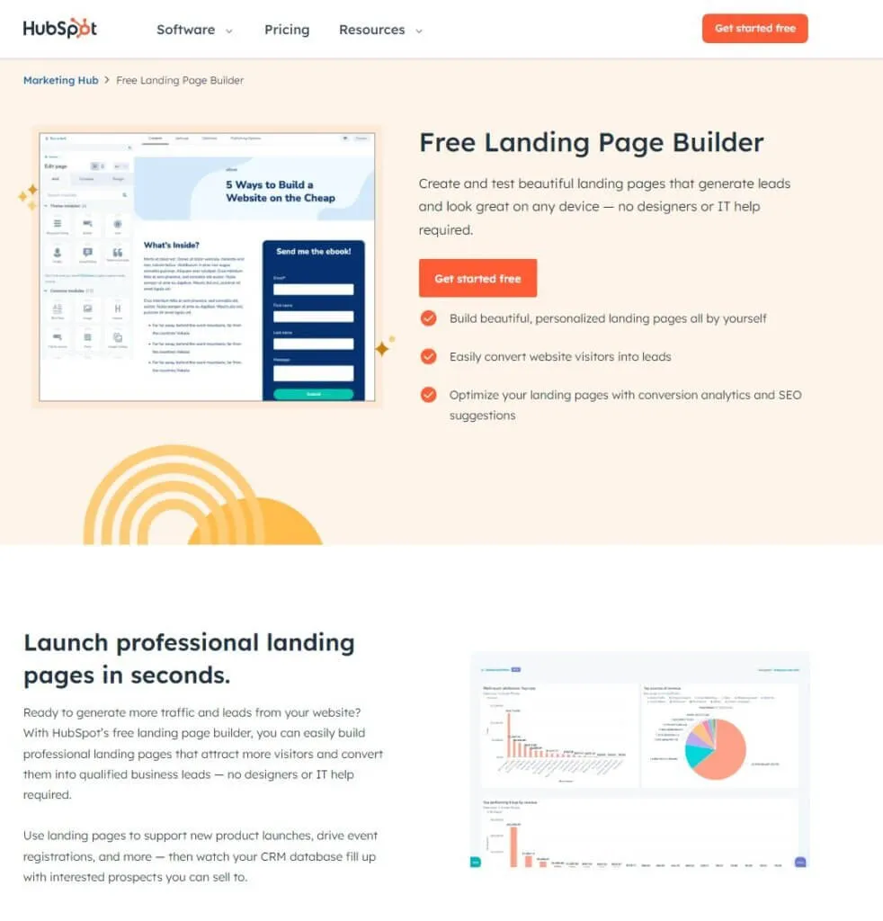 Landing Page Builder - HubSpot