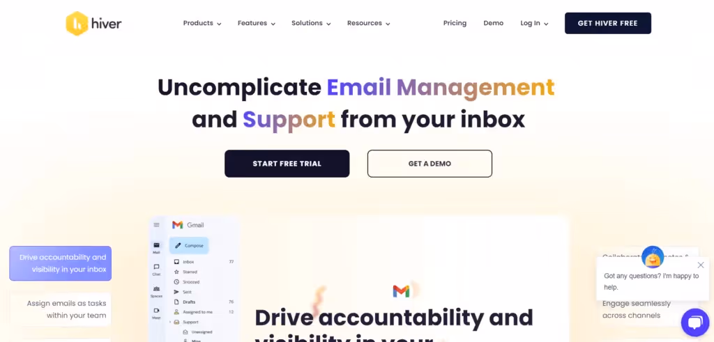 Successful SaaS Landing Page Examples - Hiver