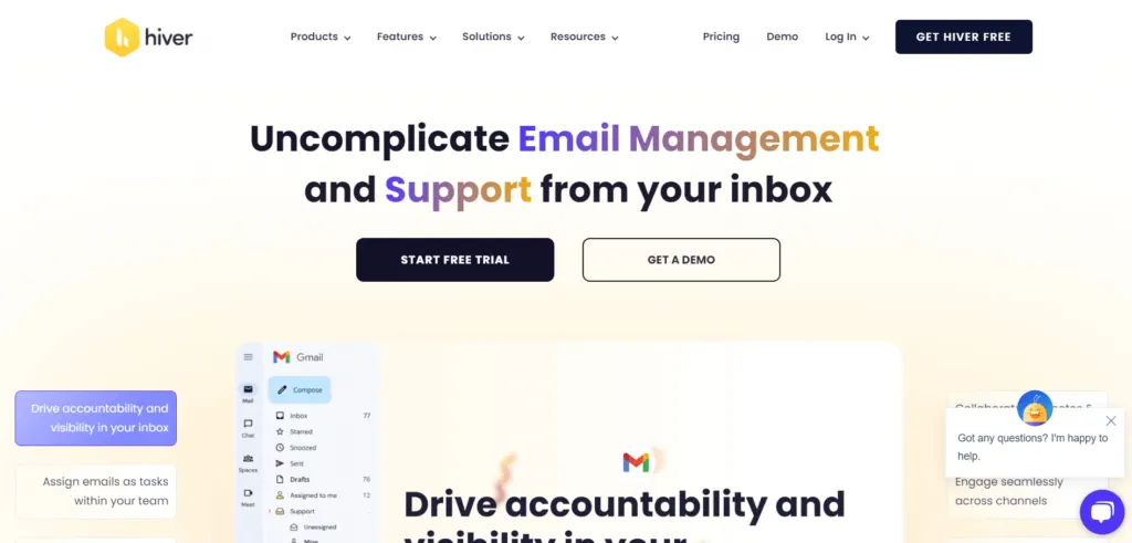Successful SaaS Landing Page Examples - Hiver