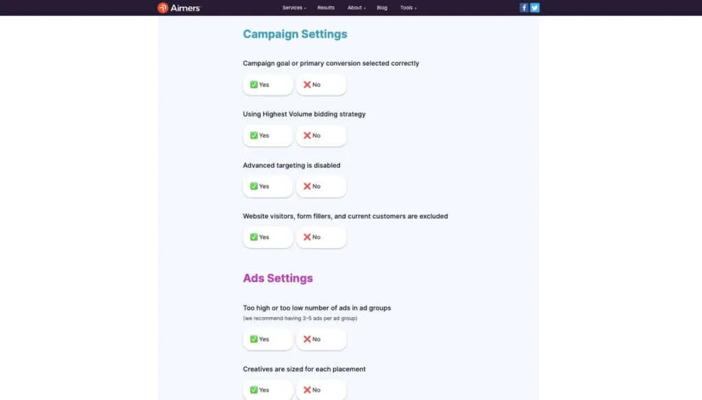 Free Advertising Tool to Optimize Your Campaigns - Meta (Facebook) Ads Optimization Tool