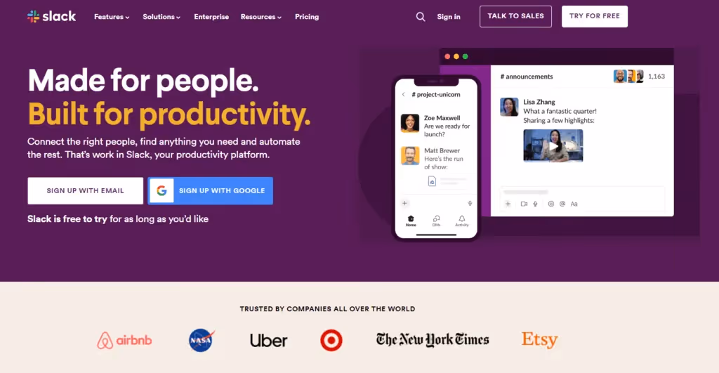 SaaS Tools We Use to Manage our Remote Performance Marketing Agency - Slack